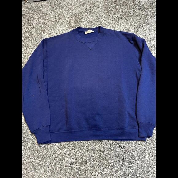 Vintage Russell Athletic Thin Sweatshirt Crewneck‎ Large Blue 70s